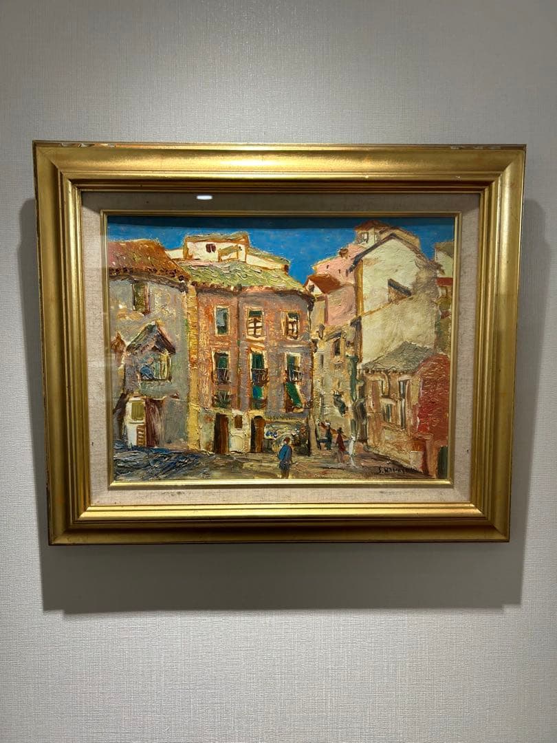 楢崎重視の油彩画、[トレドの風景] サイズ6号