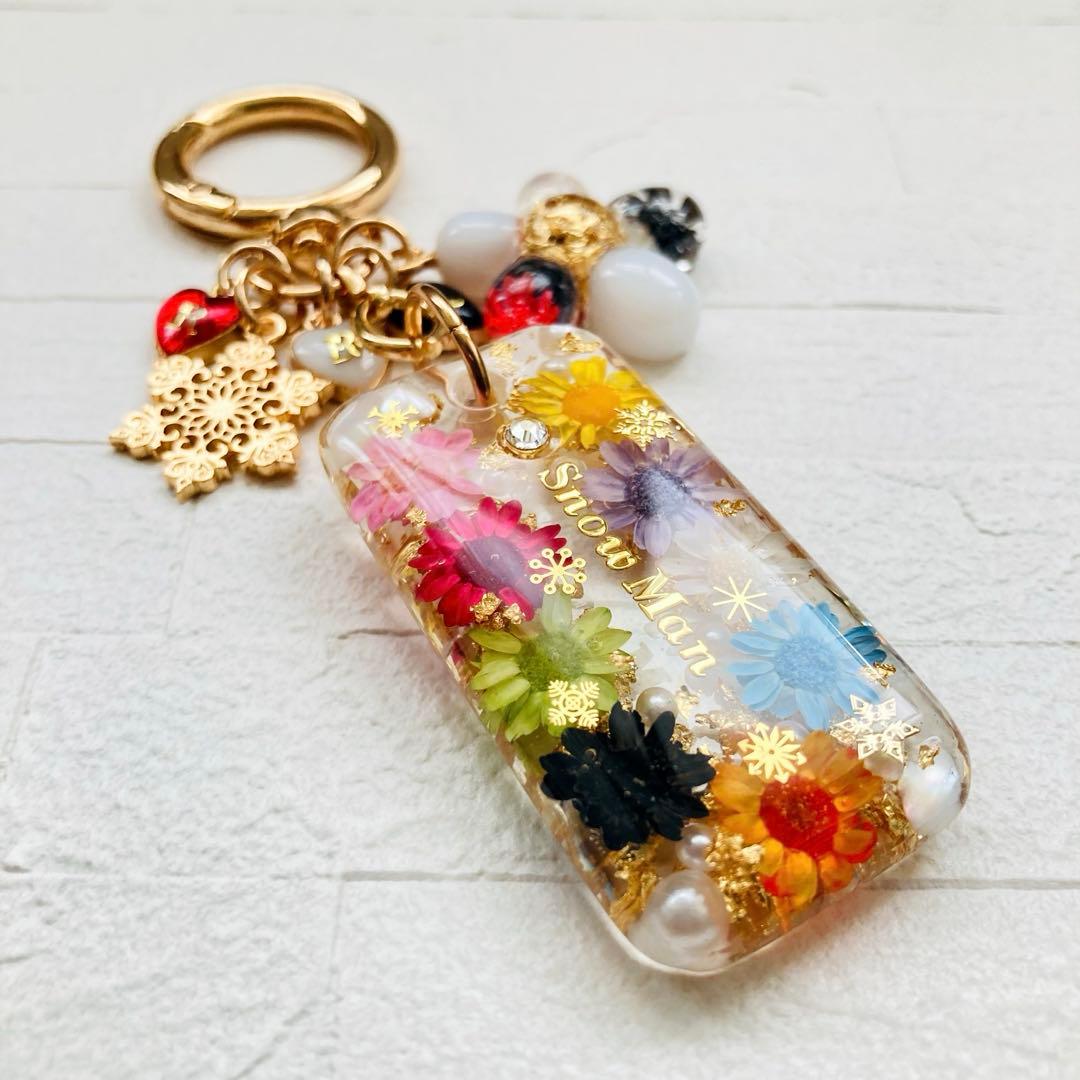 タカママページ　Man名入れレジンキーホルダーバッグチャーム