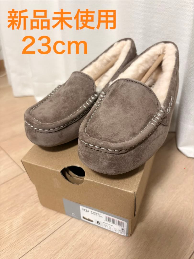 UGG ANSLEY ブラウン モカシン 23cm