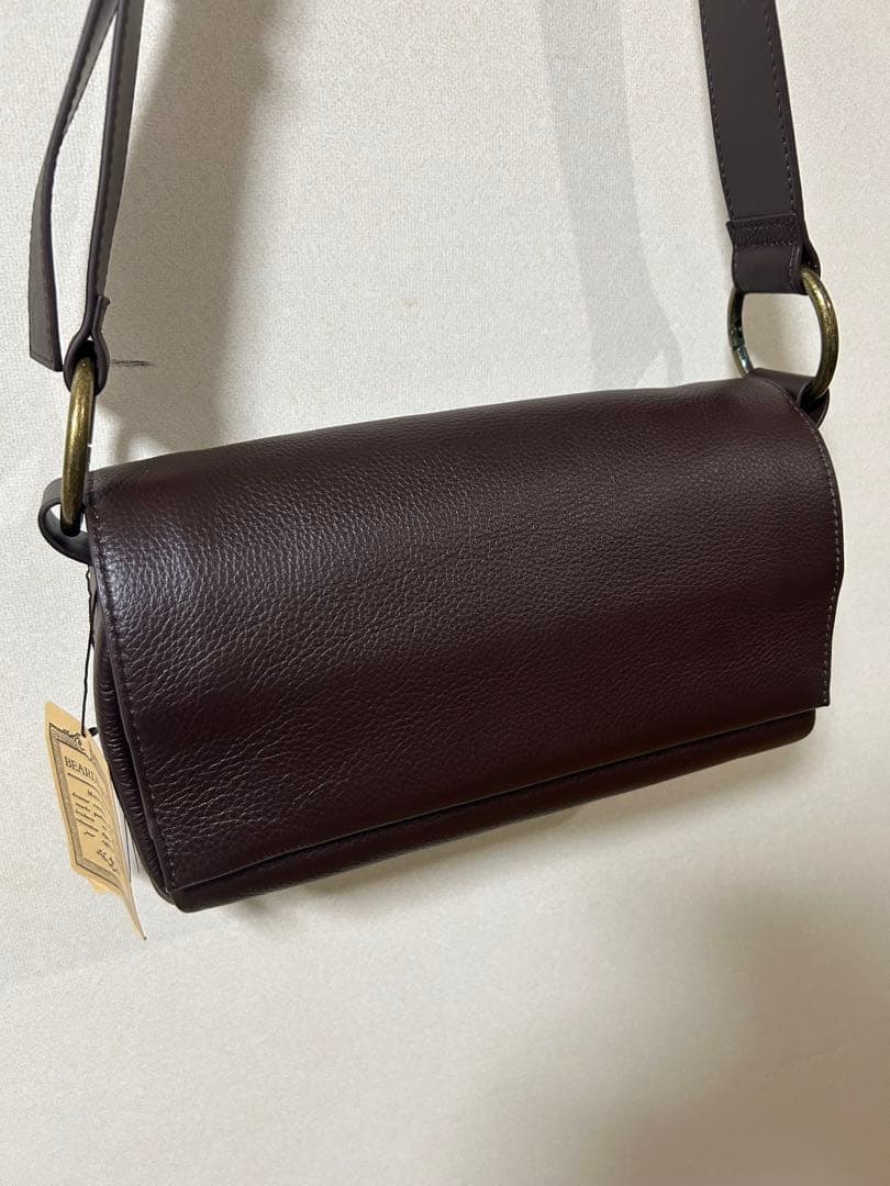 BEARDSLEY ビアズリー レザーボディバッグ　ブラウン