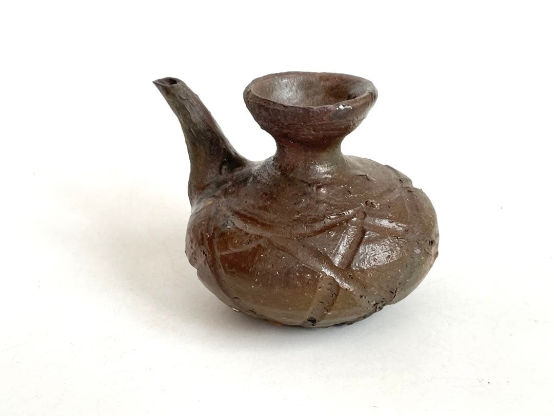 陶芸家　國吉清尚　カラカラ　水注　徳利　酒器　　焼締　徳利