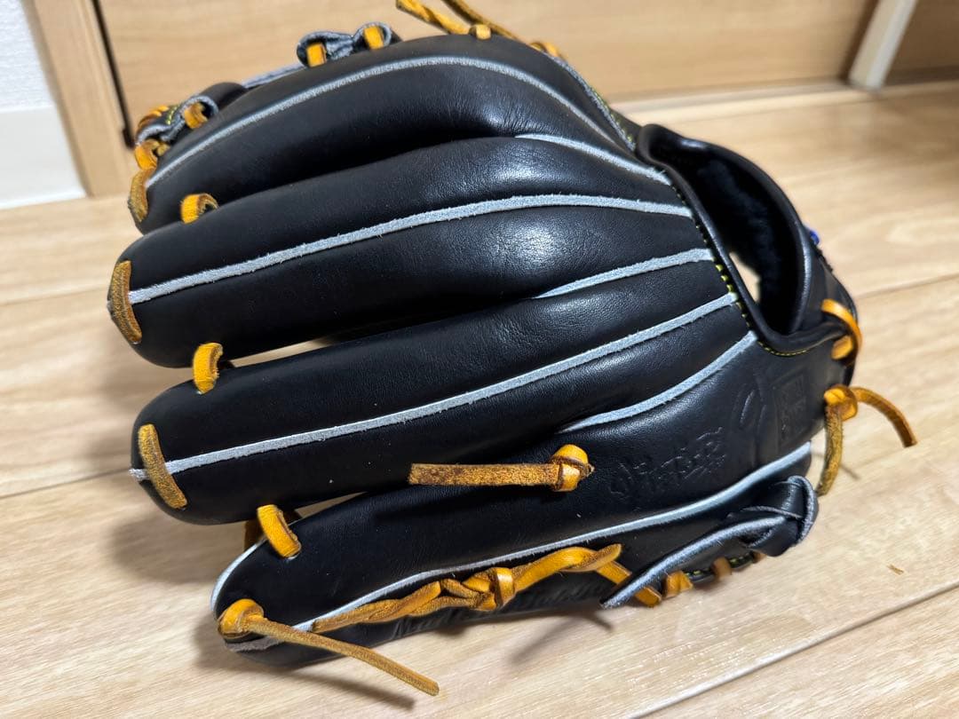 【キップレザー】ロータスブルー　一般軟式内野手用グローブ