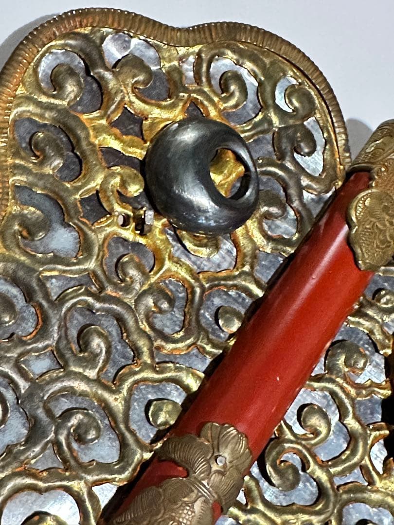 軍配団扇 時代金工 飾り金具 彫金 金属工芸