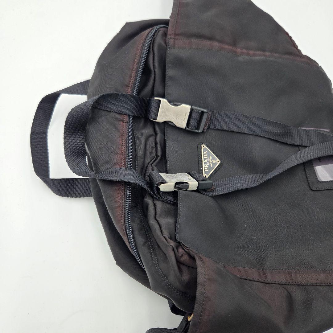 【希少】PRADA V156 3WAY ウエストバッグ リュック ナイロン 黒