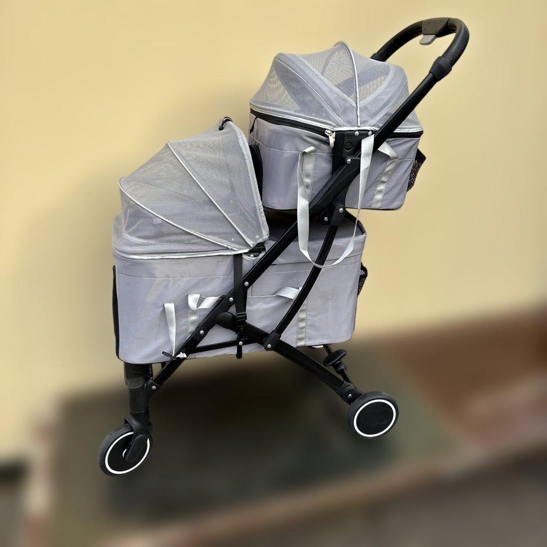 Totoro ball 小型犬猫用折りたたみ 対面式 軽量 4輪ペットバギー