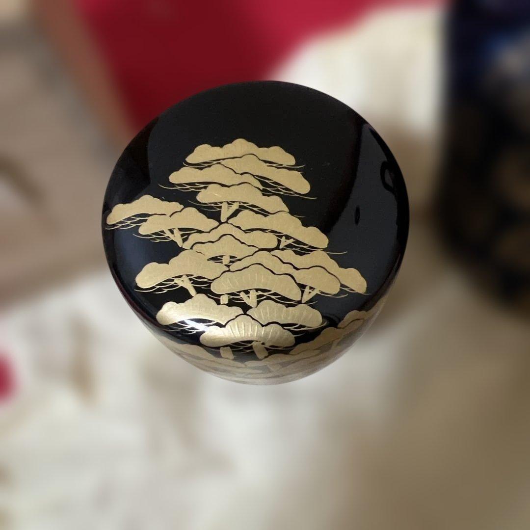 塗師　岡本陽斎　浜松蒔絵　黒中棗　供箱　仕覆
