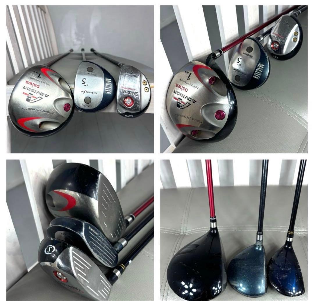 ゴルフクラブ　セット 赤/白 キャディバッグ付き