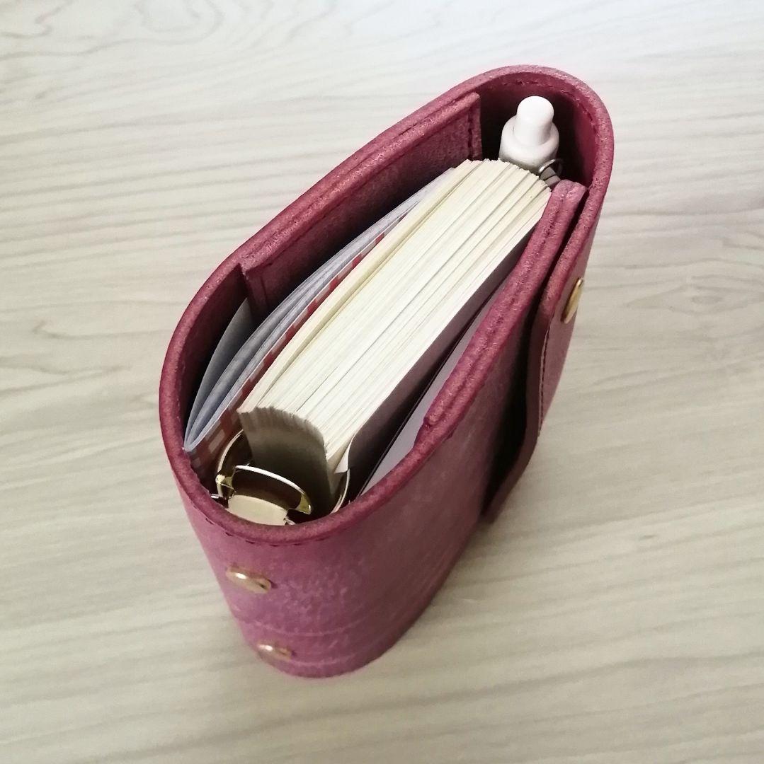 ミニ6 システム手帳 ワインレッド