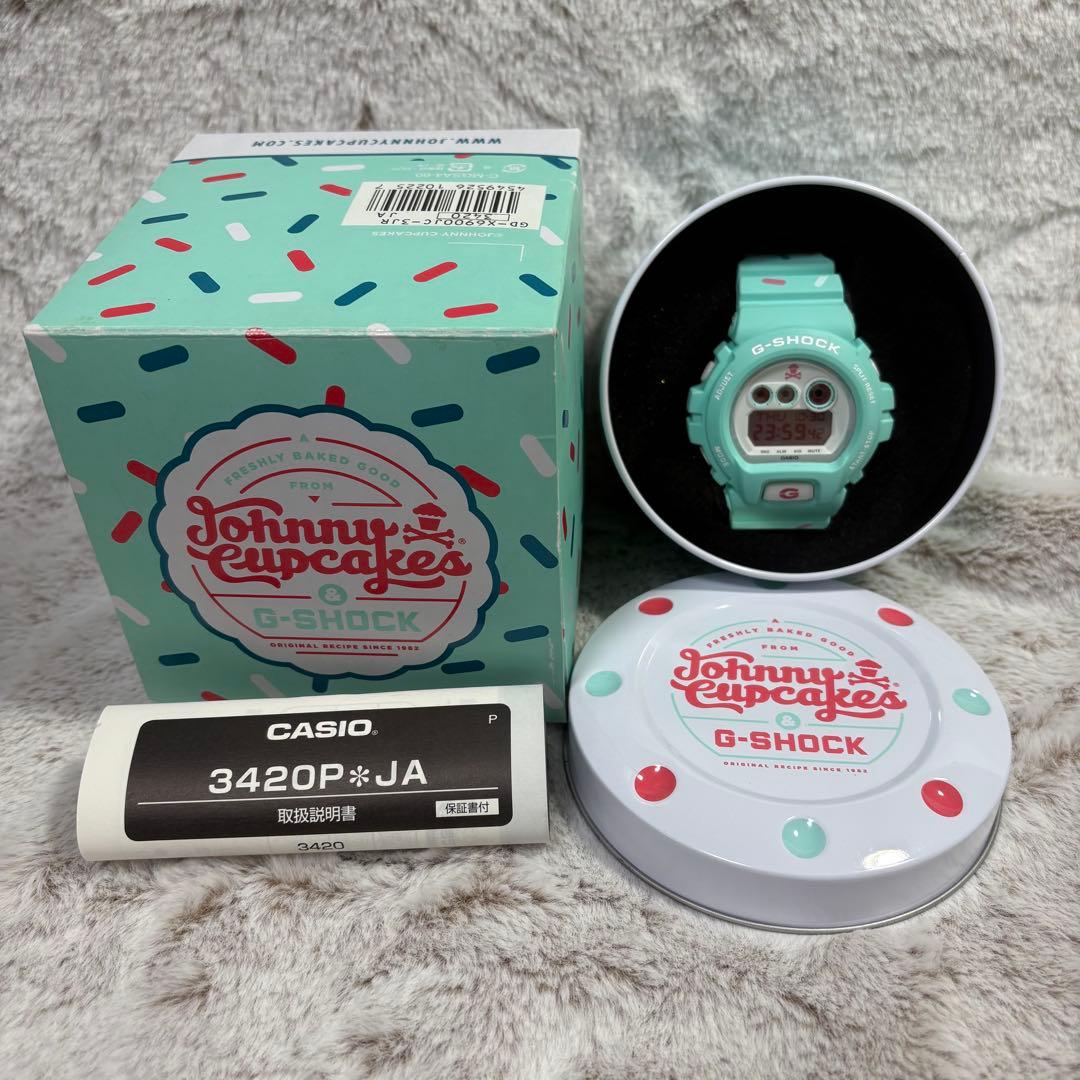 希少　G-SHOCK コラボ　ジョニーカップケーキ　デジタル　ミントグリーン