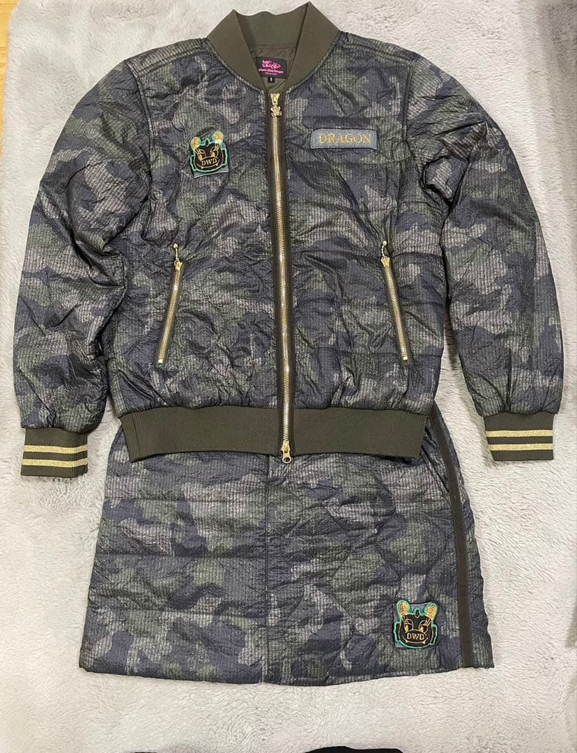 DANCE WITH DRAGON セットアップ サイズ2 迷彩柄　ゴルフウェア