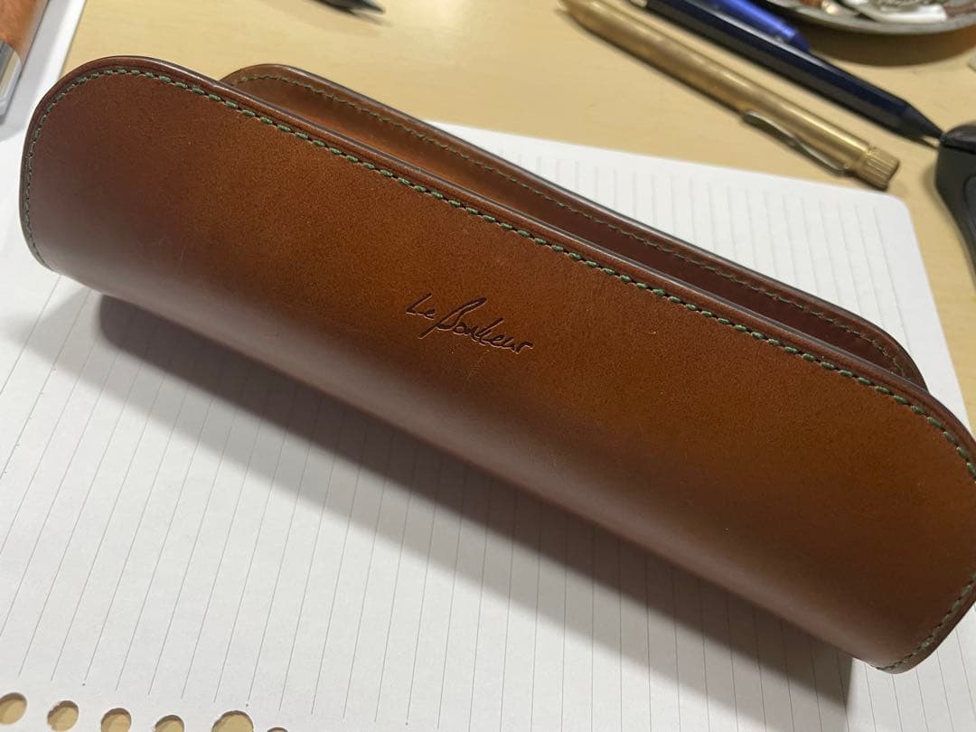 ルボナー　デブペンケース　キャメル ブッテーロ