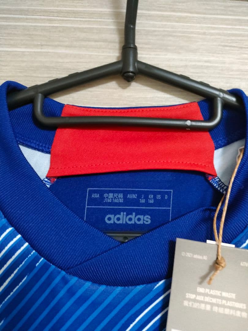 adidas　稀少新品タグ付　サッカーウェアジャパン　ブルー　サイズ160(S)