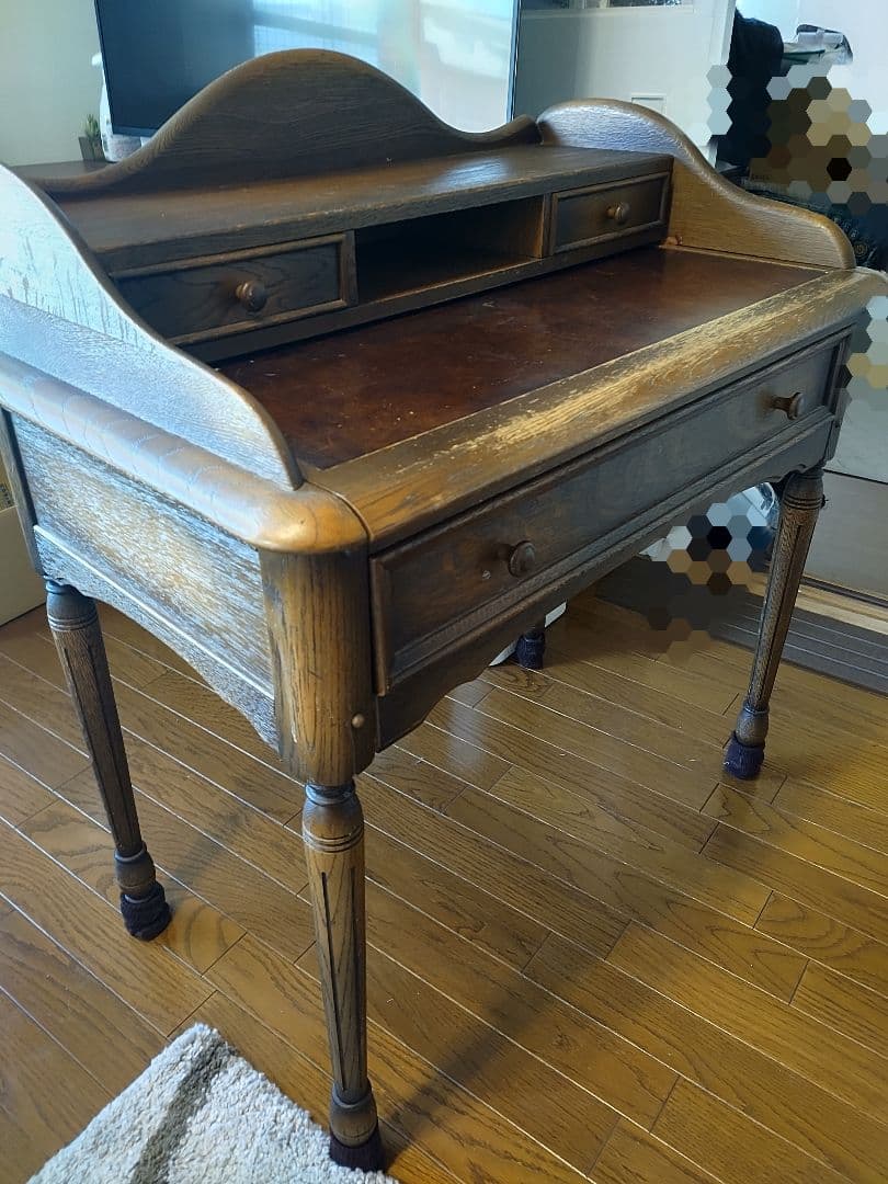 ドマーニ 木製デスライドスク 引き出し付き