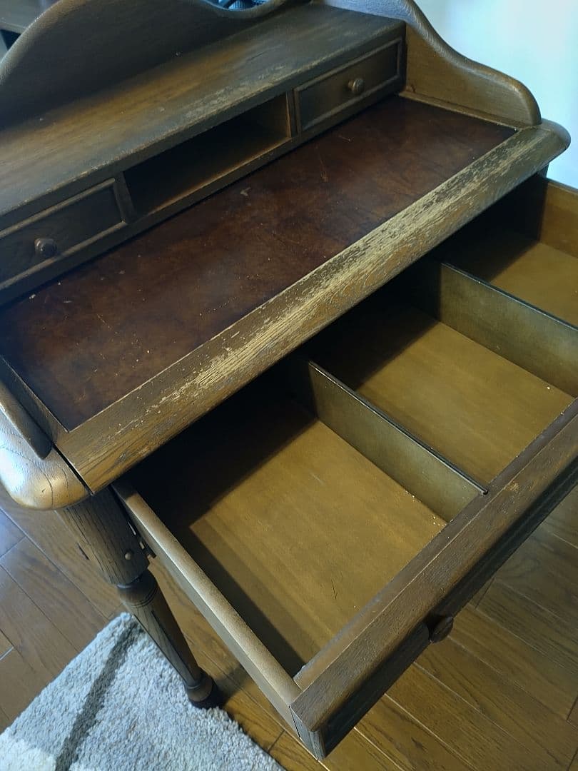 ドマーニ 木製デスライドスク 引き出し付き