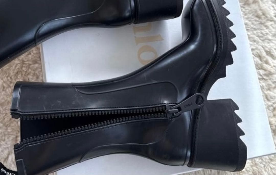 Chloé ブラック 長靴 ヒール付き　36インチ