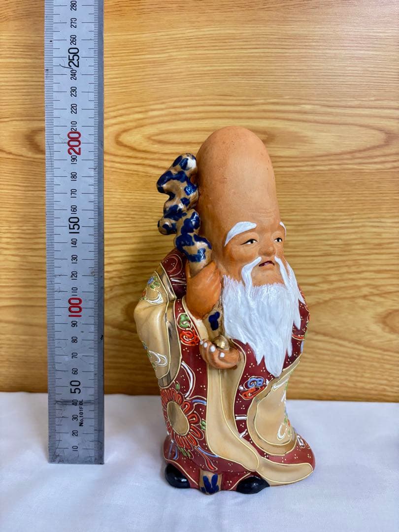 【美品】九谷焼 七福神 置物 全7体セット 6号 盛技法 金彩 伝統工芸品