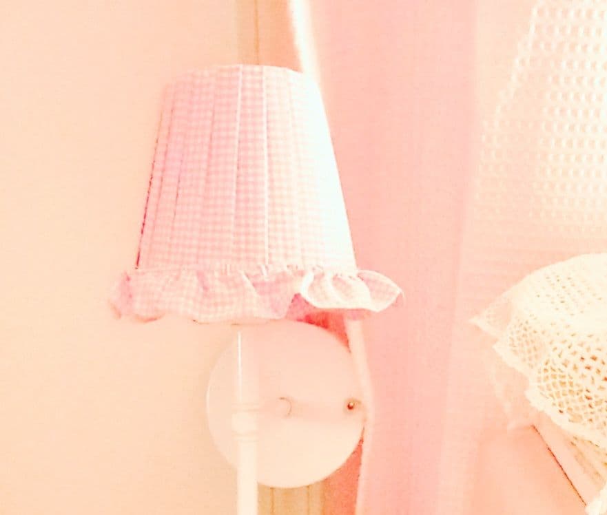 ヴィンテージ チェックフリル ウォールランプ