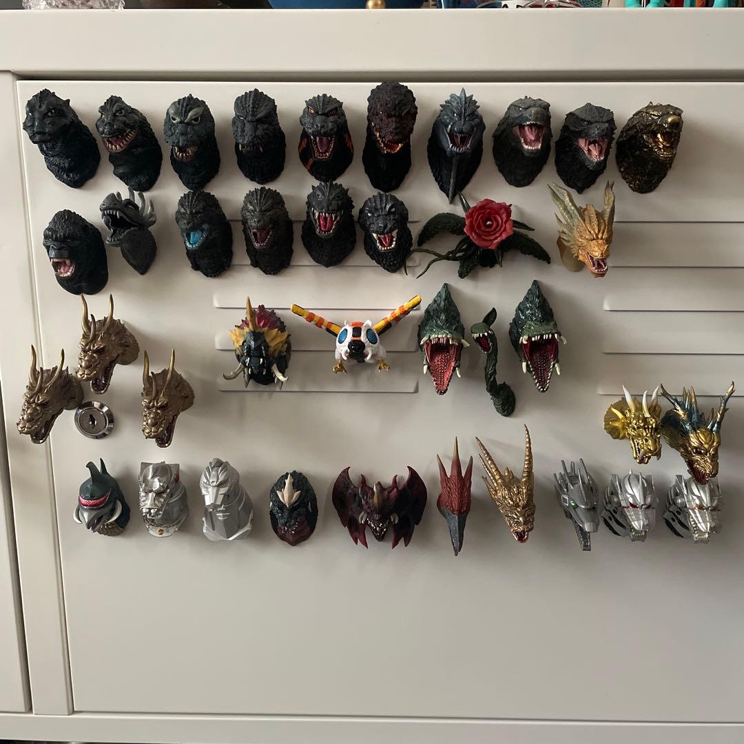 ゴジラ　モンスターヘッドマグネット38体セット