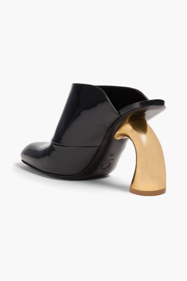 DRIES VAN NOTEN グロスレザー ミュール 24.0㎝