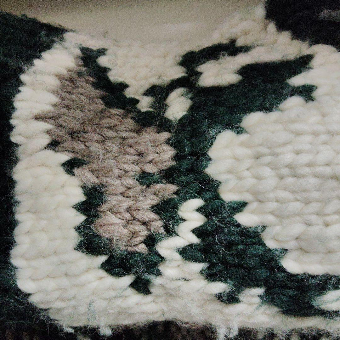 ☆KANATA 【稀少グリーン緑】トナカイ柄カウチンセーター カナダ製 90年代