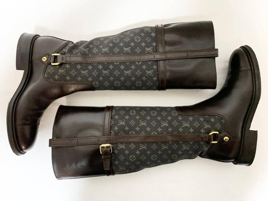 Sam【正規品】極美品 ルイヴィトン モノグラム レザーロングブーツ 35