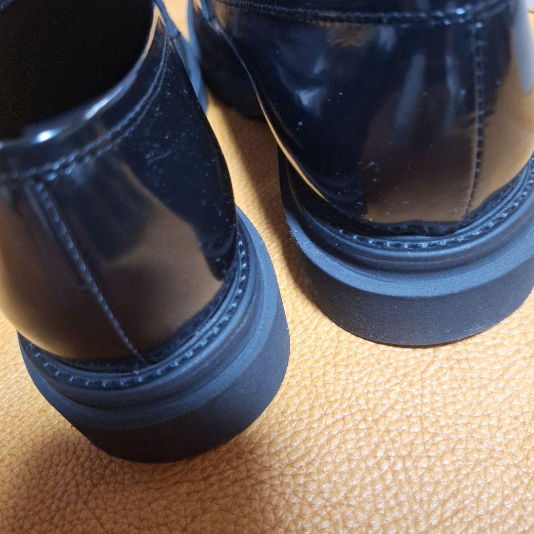 最終★ルカグロッシ 金具プレート 厚底ローファー エナメル★38