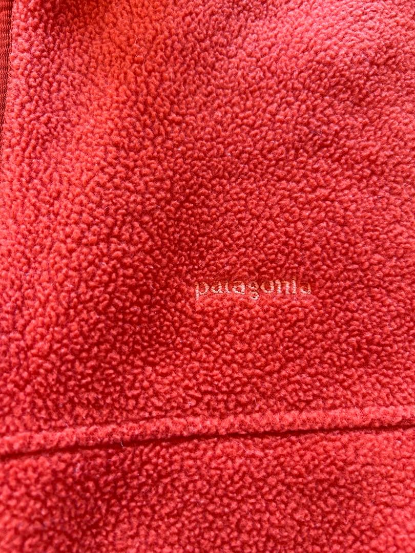 patagonia フリースベスト オレンジ