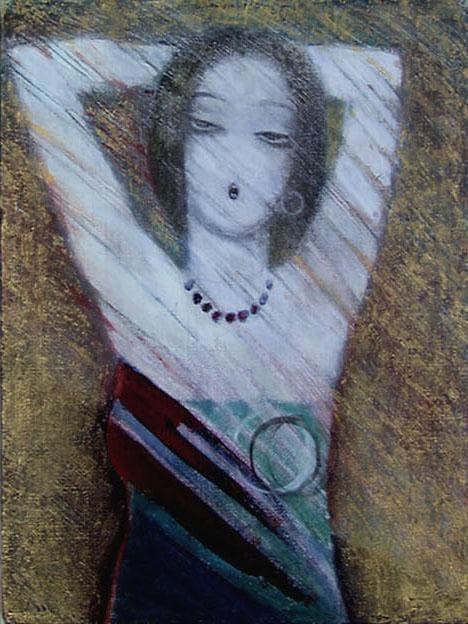 油絵 菅家令子 絵 絵画 インテリア F3-32023 愛しい女たち