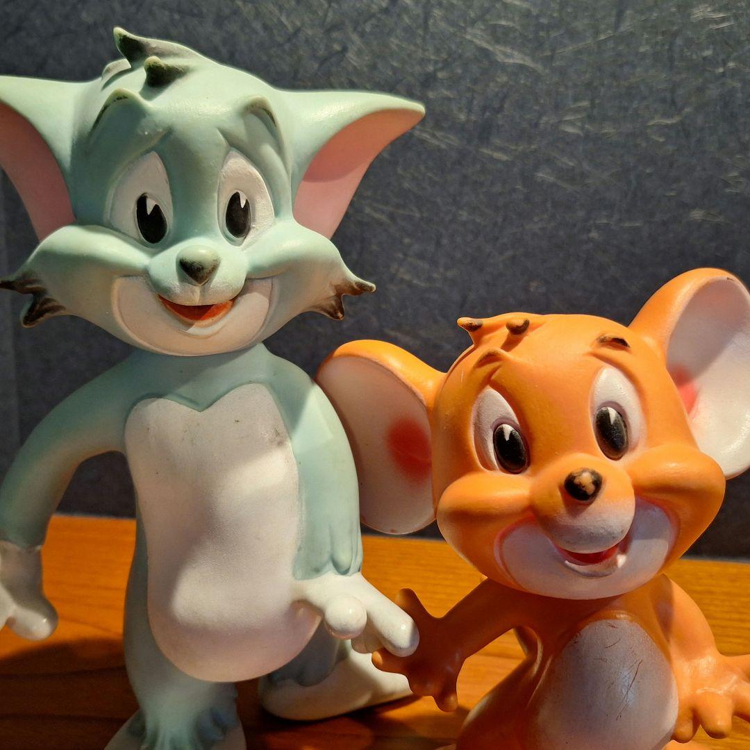 超レア1960年代イタリアレードラプラスティック製トムとジェリーフィギュアセット