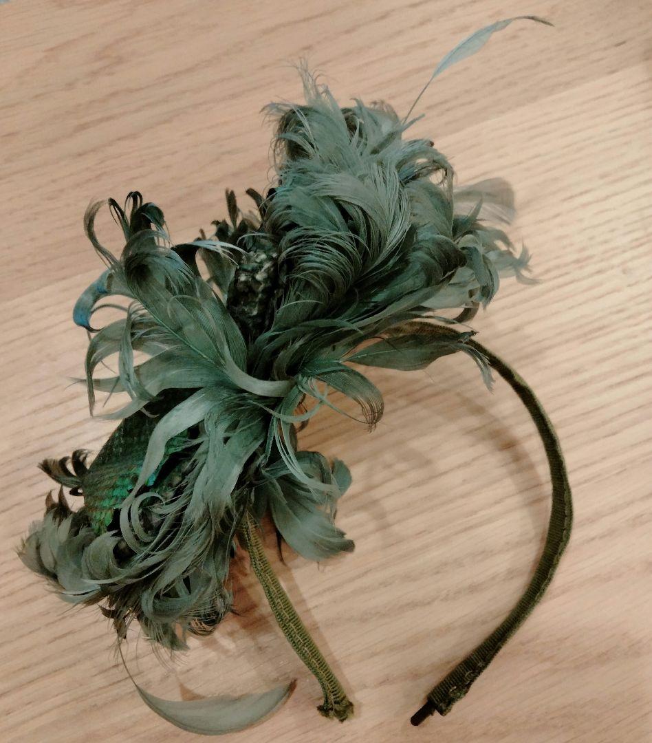 グリーン　ヘッドドレス　蛇革　ヘアバンドコスプレ二階堂大和カチューシャ　髪飾り