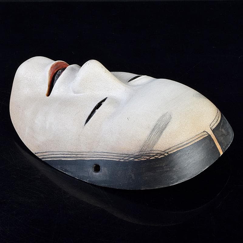 能面　能楽　雅楽　木彫　若女　在銘　V　R9512