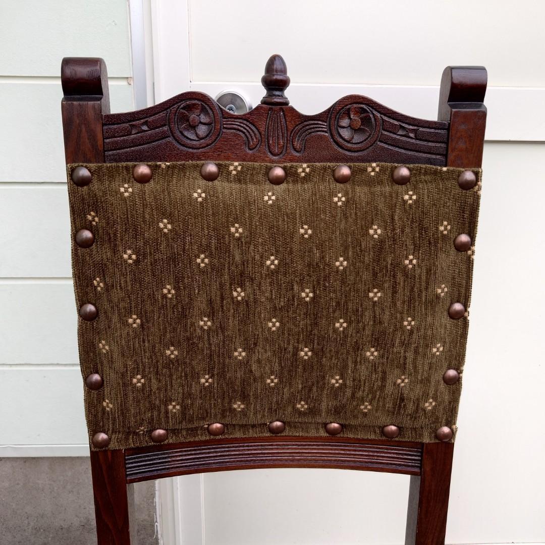 357　オールドチャーム 椅子　アンティーク　英国家具　鋲打