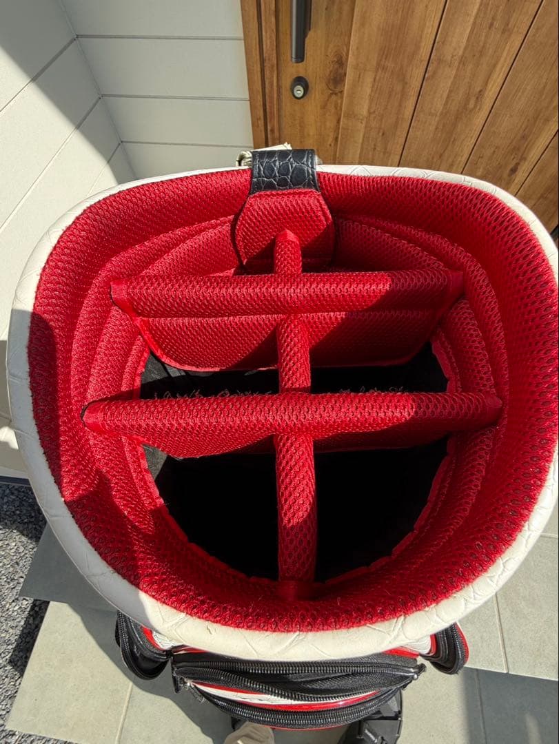 elite grips キャディバッグ ホワイト・レッド・ブラック