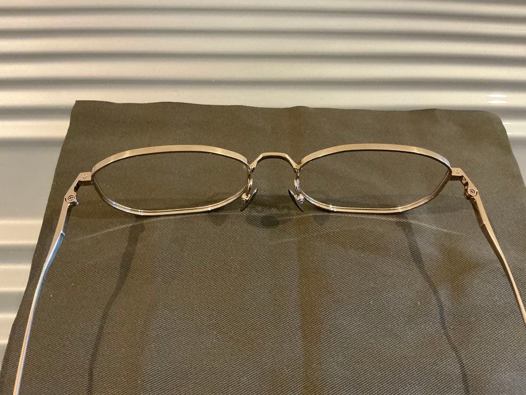 極上美品　金子眼鏡KM-93 メガネ BWG フルチタン