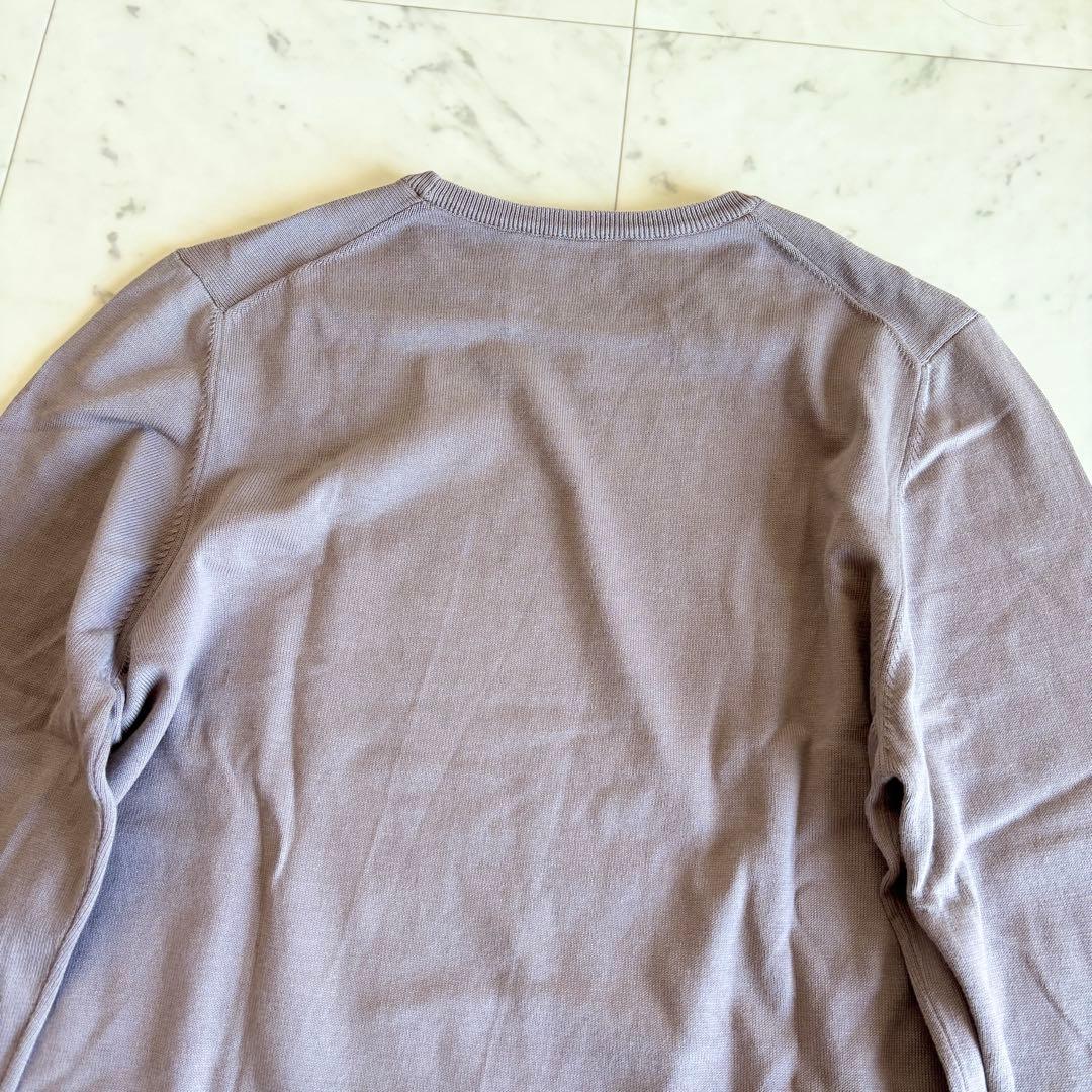 美品✨グランサッソ 12ゲージソフトコットンソリッド クルーネックニット 46
