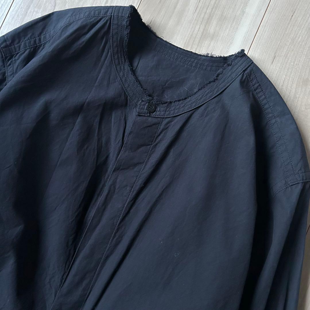 20ss＊Y’s PINK バックフラップ ブラック バンドカラーシャツ 2 黒