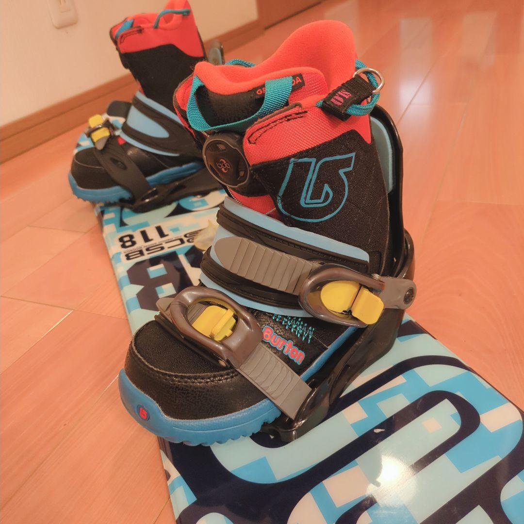BURTON　BOAブーツ　CSB　キッズスノーボード　ワックス施工済み
