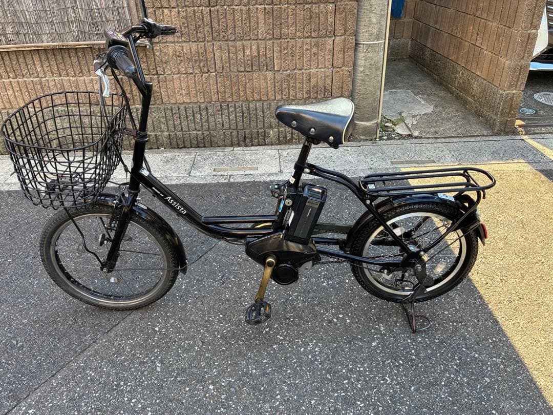 ヤマピーの電動アシスト自転車 シティタイプ黒　ブリヂストン　アシスタ