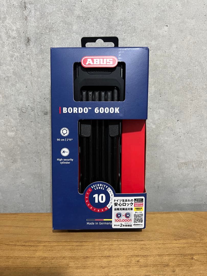 ABUS BORDO 6000K 折りたたみロック セキュリティレベル10
