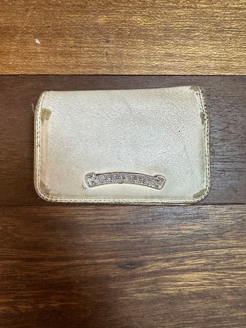 chromehearts クロムハーツ†名刺入れ カードケース†ホワイトレザー†