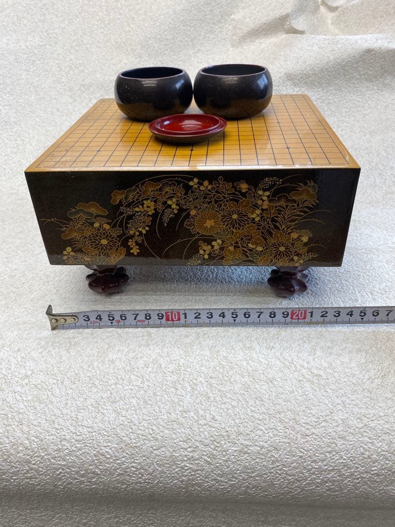 碁盤　豆碁盤　オブジェ　幅23cm