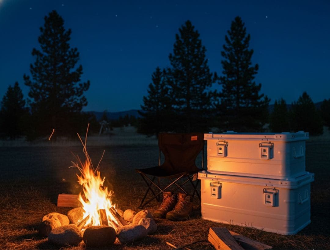 マットホワイト　スタッキング コンテナボックス　30l アウトドア　限定1点