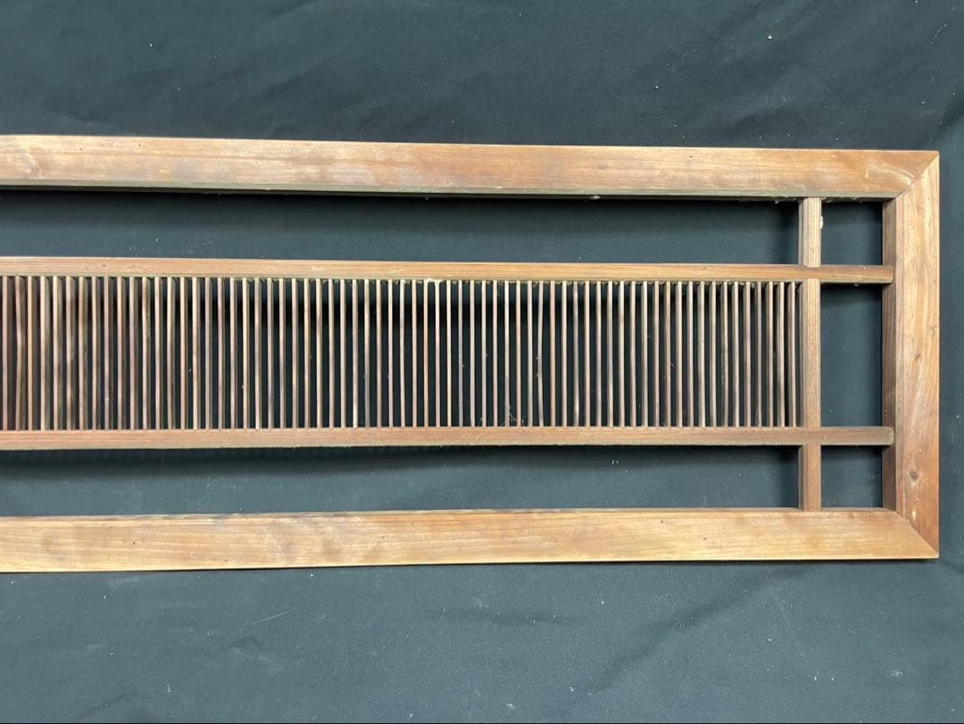 古民家 組子細工 木製欄間 横×縦×厚み 約120×37×3cm建具 DIY
