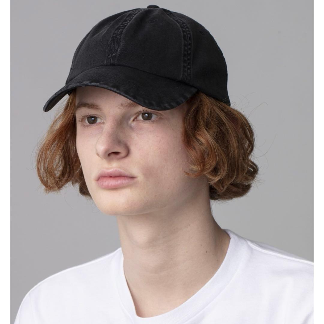 ロンハーマン　ラルフローレン別注　ブラックガーメントダイ キャップ