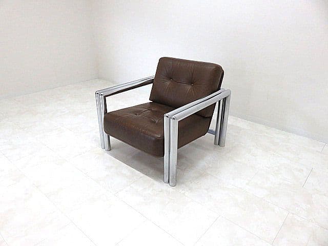 コ*ム様 希少品/ヴィンテージ　Knoll/ノール/ノル 本革1人掛けソファ　本