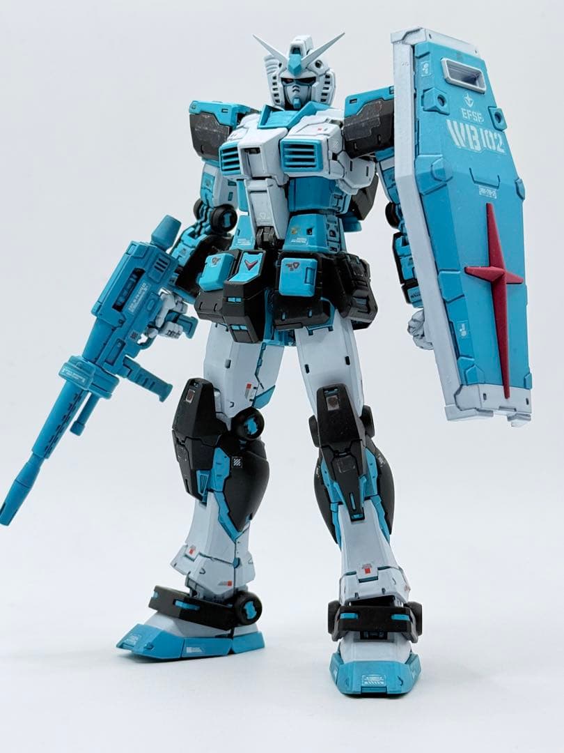 【塗装済】 RGガンダム2.0 初音ミクカラー塗装