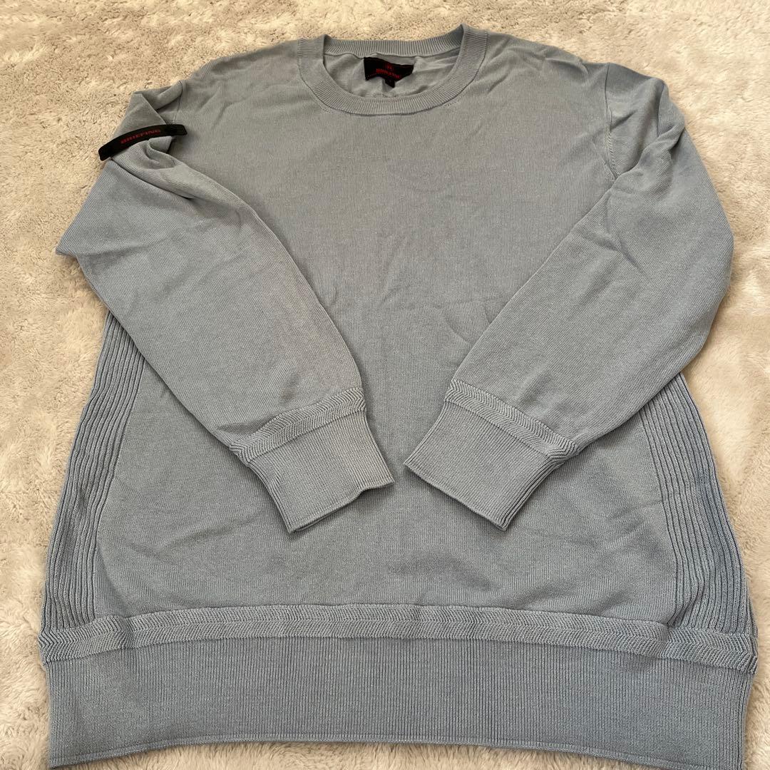 BRIEFING ニットセーター　ライトグレー　L　メンズ