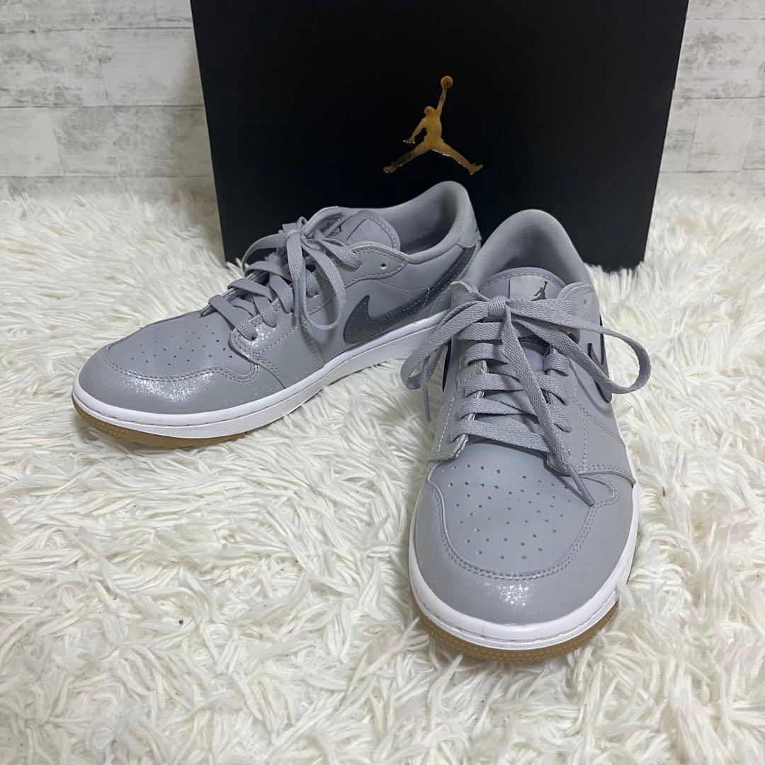 新品未使用 ナイキ エアジョーダン1 ロー G ウルフグレーガム　26.5