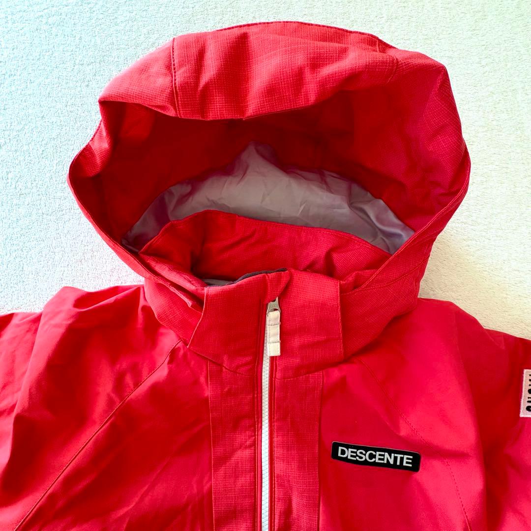 150 デサント　スキー　スノーボード　上下セット　赤　ブラック　スノーウェア