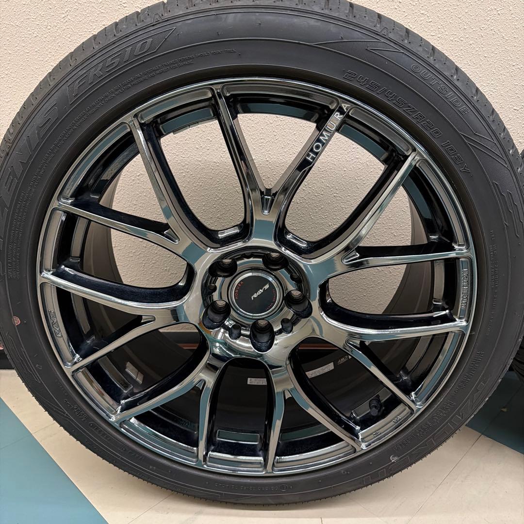 RAYS ホムラ2×7AG 20インチ ブラッククロームコーティング 4本